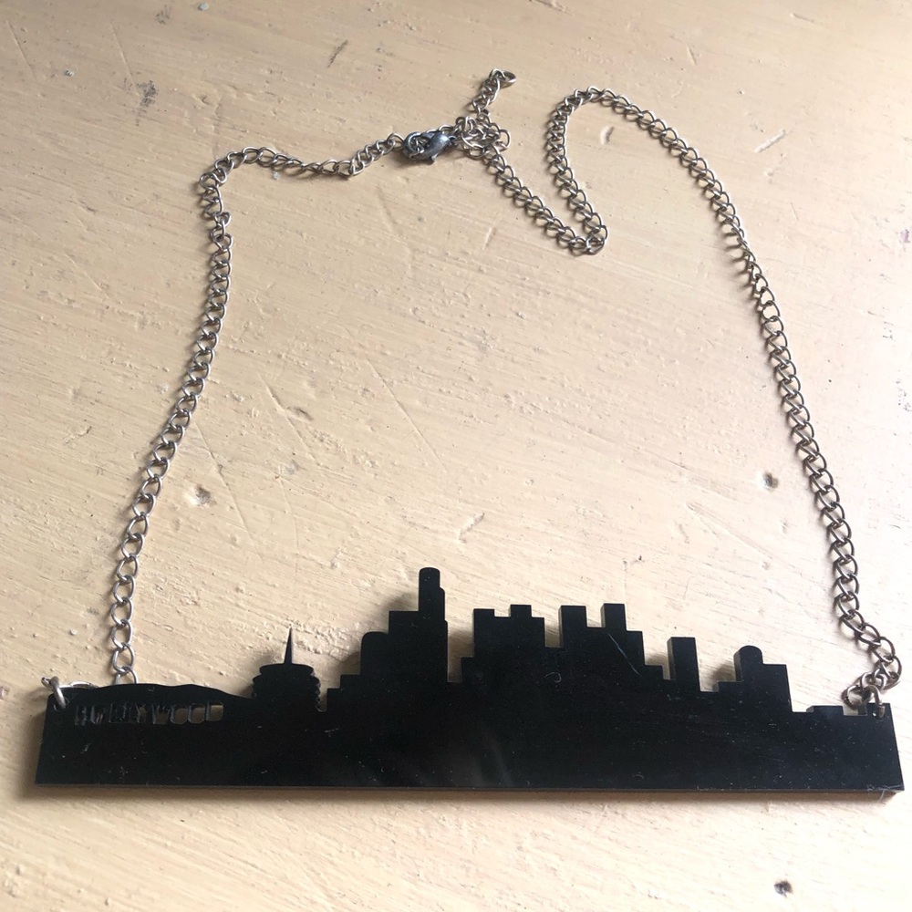 Los Angeles Skyline Lasercut Necklace